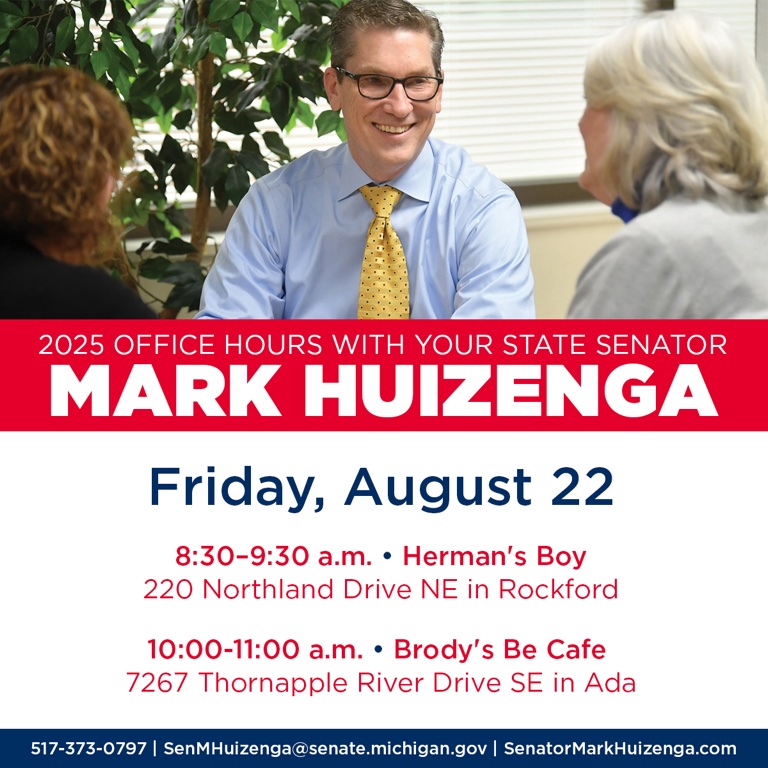 Senator Mark Huizenga's Office Hours
